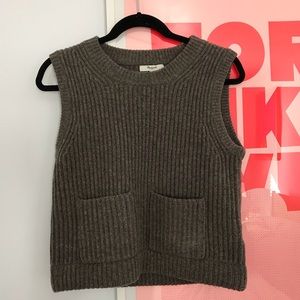 Madewell Vest sweater jumper in Tan